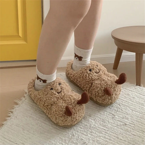 Fluffy Jellycat Peanut Slippers